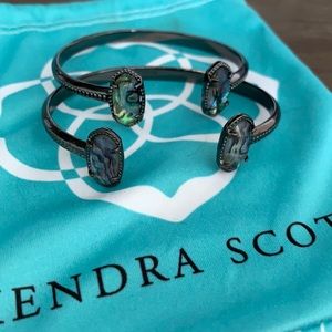 Kendra Scott Gunmetal and Abalone Cuff